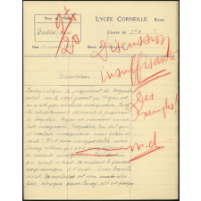 Dissertation - Lycée Corneille, Rouen, classe de 3ième A