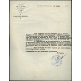 Lettre d'invitation de M. Huet, maire de La Madeleine-de-Nonancourt, pour l'inauguration du groupe scolaire