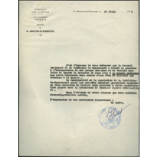 Lettre d'invitation de M. Huet, maire de La Madeleine-de-Nonancourt, pour l'inauguration du groupe scolaire