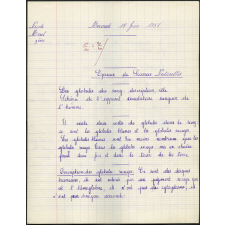 BEPC 1958. Collège de Damville. Sciences naturelles / filles