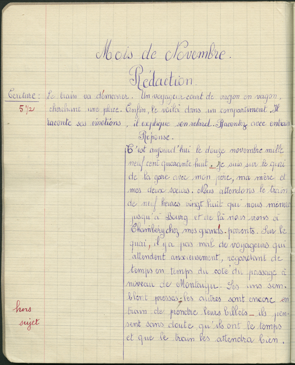 Cahier de devoirs mensuels