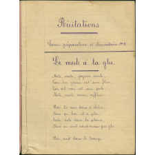 Cahier de ''Récitations