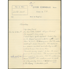 Devoir d'anglais - Lycée Corneille, Rouen, classe de 3ième A