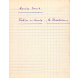 Cahier de chants et récitations