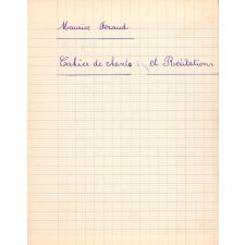 Cahier de chants et récitations