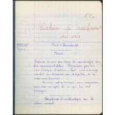 Cahier de roulement