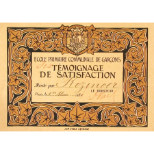 Ecole primaire communale de garçons. Six témoignages de satisfaction. 
