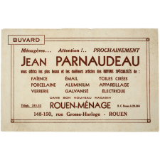 Buvard publicitaire. Jean Parnaudeau.
