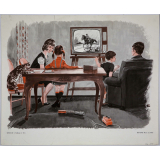 Tableaux de langage. Le déjeuner/Le soir après le diner. 