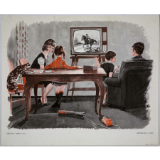 Tableaux de langage. Le déjeuner/Le soir après le diner. 