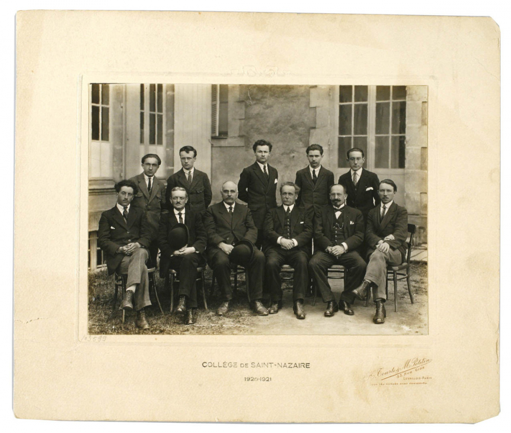 Photo d'enseignants : Collège de Saint-Nazaire 1920-1921.