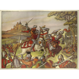 Tableaux d'histoire. N°17: Du Guesclin surprend les anglais dans une embuscade / N°18: Jeanne d'Arc au siège d'Orléans. 