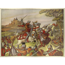 Tableaux d'histoire. N°17: Du Guesclin surprend les anglais dans une embuscade / N°18: Jeanne d'Arc au siège d'Orléans.