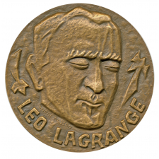 Médaille à l'effigie de Léo Lagrange. 