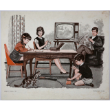 Tableaux muraux. Le déjeuner/Le soir, après le diner. 