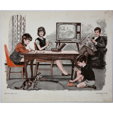 Tableaux muraux. Le déjeuner/Le soir, après le diner. 
