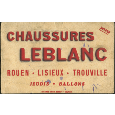 Buvard publicitaire. Chaussures Leblanc.
