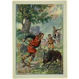 Ecoles communales de Lyon - Récompense scolaire - Chasse au sanglier.