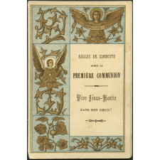 Image religieuse. Règle de conduite après la première communion.