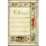 Image religieuse. La religion nous enseigne la vertu ... .