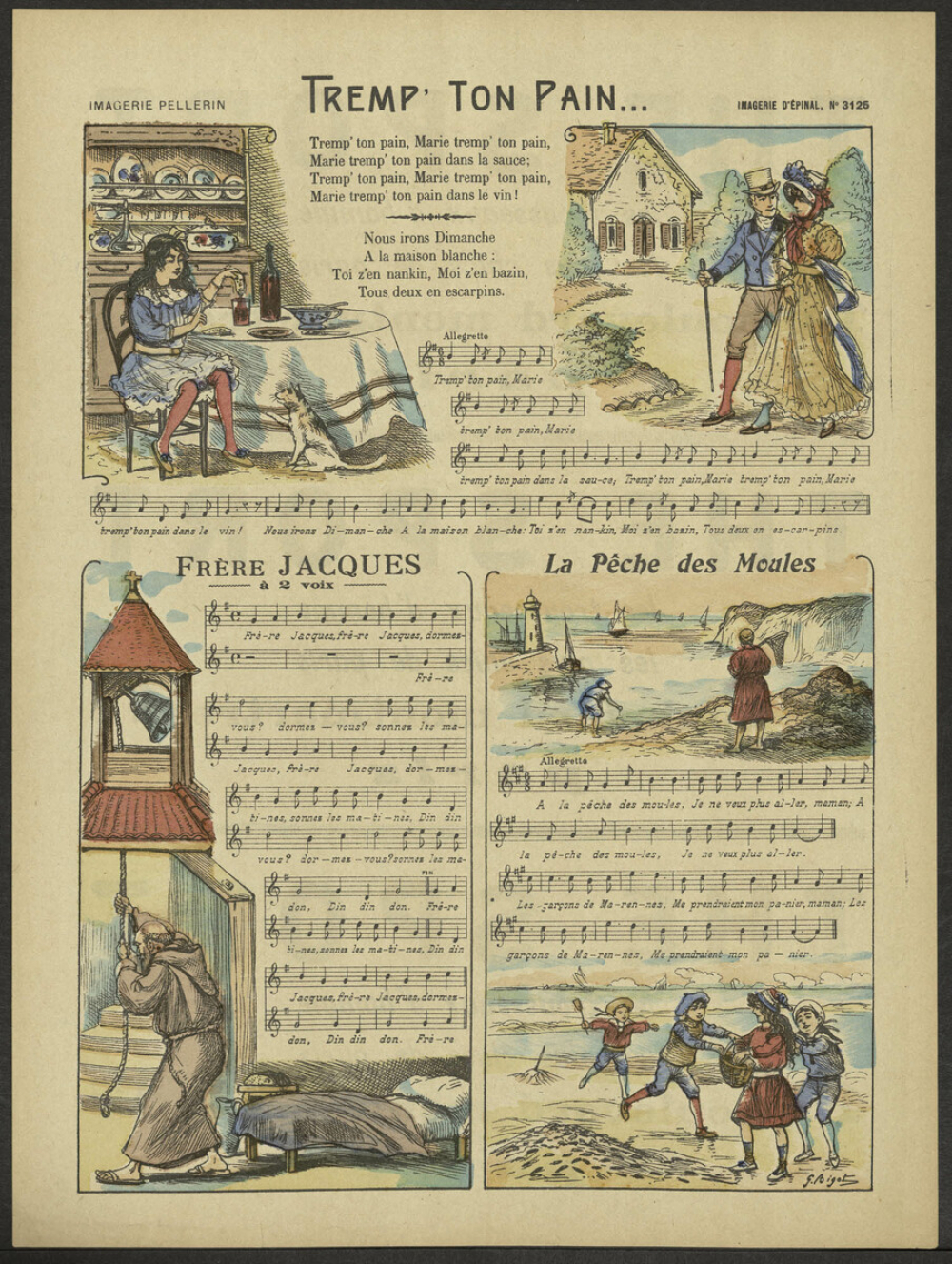 Tremp' Ton Pain... Frère Jacques. La Pêche aux moules.