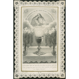 Image religieuse. Qui manducat me et ipse vivet propter me.