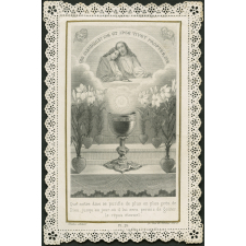 Image religieuse. Qui manducat me et ipse vivet propter me.