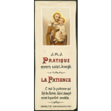 Image religieuse. Pratique envers Saint Joseph.