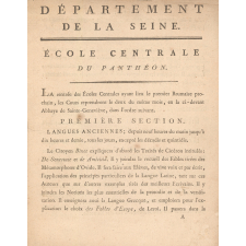Ecole Centrale du Panthéon. Département de la Seine.