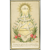 Image religieuse. Suivons les sentiers de la modestie et de la pureté, aidés de Marie nous irons au Seigneur.