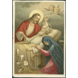Image religieuse. Mort de Saint Joseph. 