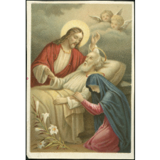 Image religieuse. Mort de Saint Joseph.