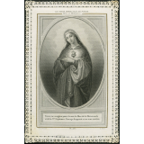 Image religieuse. Le coeur immaculé de Marie. Mère et Médiatrice.