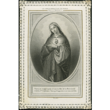 Image religieuse. Le coeur immaculé de Marie. Mère et Médiatrice.