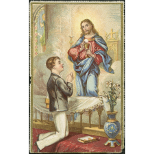 Image religieuse. Image de première communion. 