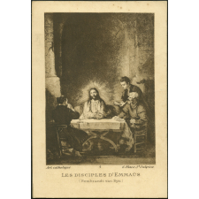 Image religieuse. Les disciples d'Emmaüs.
