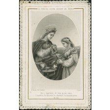 Image religieuse. La parure d'une enfant de Marie.