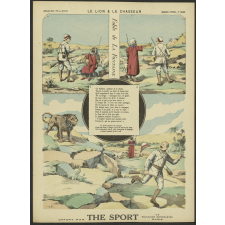 Le Lion & le chasseur (Fable de La Fontaine).
