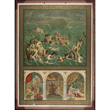 Tableau mural. Sixième commandement de Dieu : Luxurieux point ne seras de corps ni de consentement.