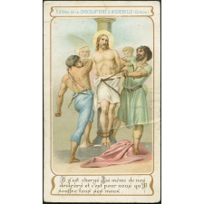 Image religieuse. Il s'est chargé Lui même de nos douleurs et c'est pour nous qu'Il souffre tous ses maux.