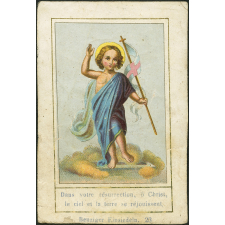 Image religieuse. Dans votre résurrection, ô Christ, le ciel et la terre se réjouissent.