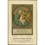 Image religieuse. Prière de l'association des familles chrétiennes [-]. 
