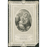 Image religieuse. St Pierre implorant Jésus et Marie pour le salut du monde et de la Ville Eternelle.