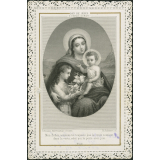 Image religieuse. Don de Jésus à l'Enfant de Marie.