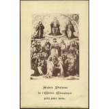 Image religieuse. Saints Patrons de l'ordre Séraphique priez pour nous.
