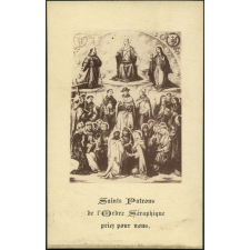 Image religieuse. Saints Patrons de l'ordre Séraphique priez pour nous.