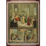 Tableau mural. Huitième commandement de Dieu : Faux témoignage...(Suite).