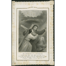 Image religieuse. Les préceptes et l'eucharistie.