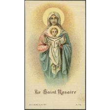 Image religieuse. Le Saint Rosaire.