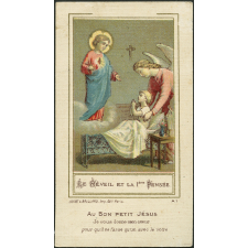 Image religieuse. Le réveil et la 1ère pensée.